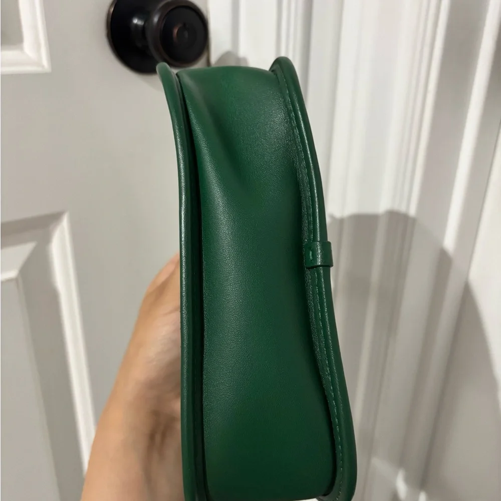 Coach Green Signature Jacquard Mini Swinger Baguette Shoulder Bag Rare Color - Picture 11 of 12